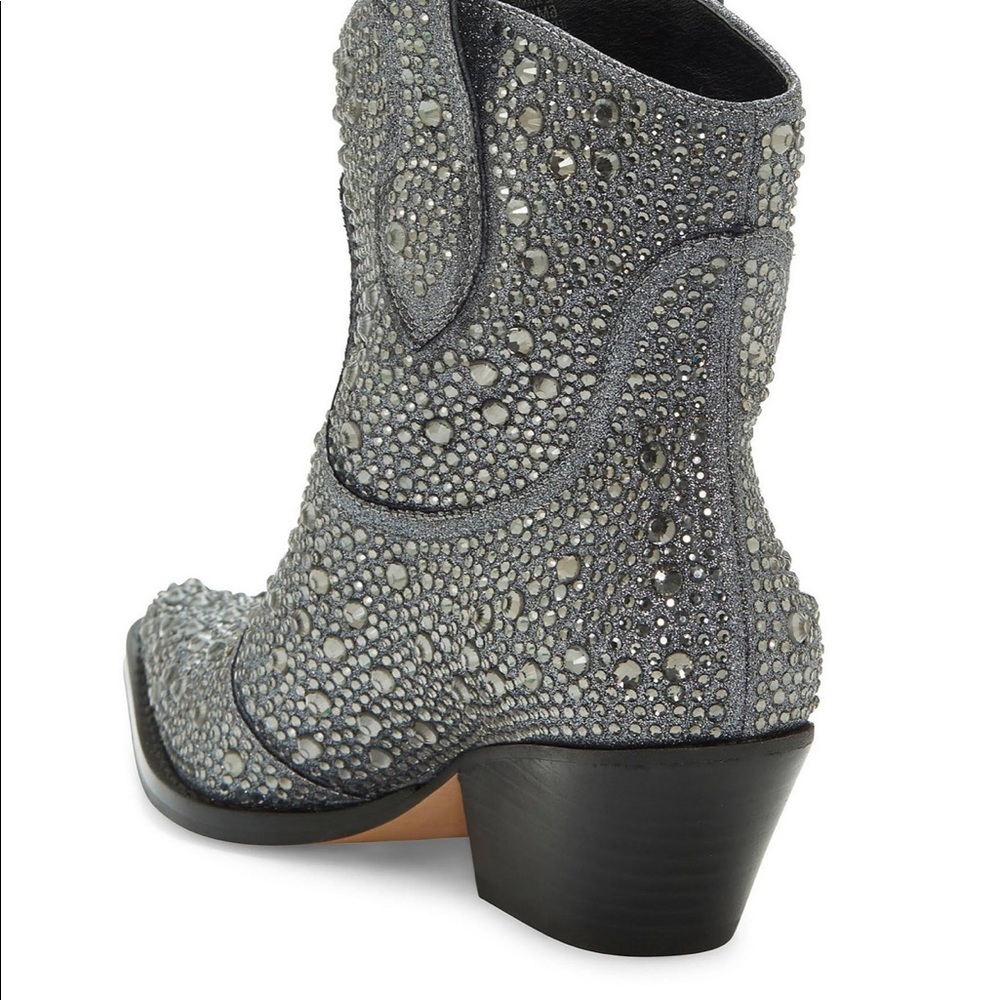 Jessica Simpson Tamira 2 pewter rhinestone boot 8 - Picture 2 of 8